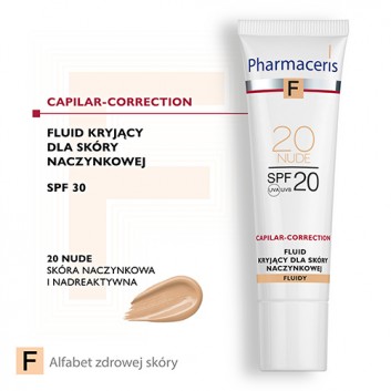 Pharmaceris F Capilar-Correction 20 Nude fluid kryjący SPF20 dla skóry naczynkowej 30 ml