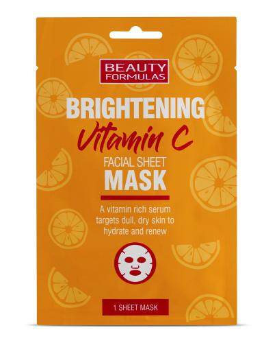 Beauty Formulas Maska rozjaśniająca na tkaninie z witaminą C, 1 sztuka zdjęcie