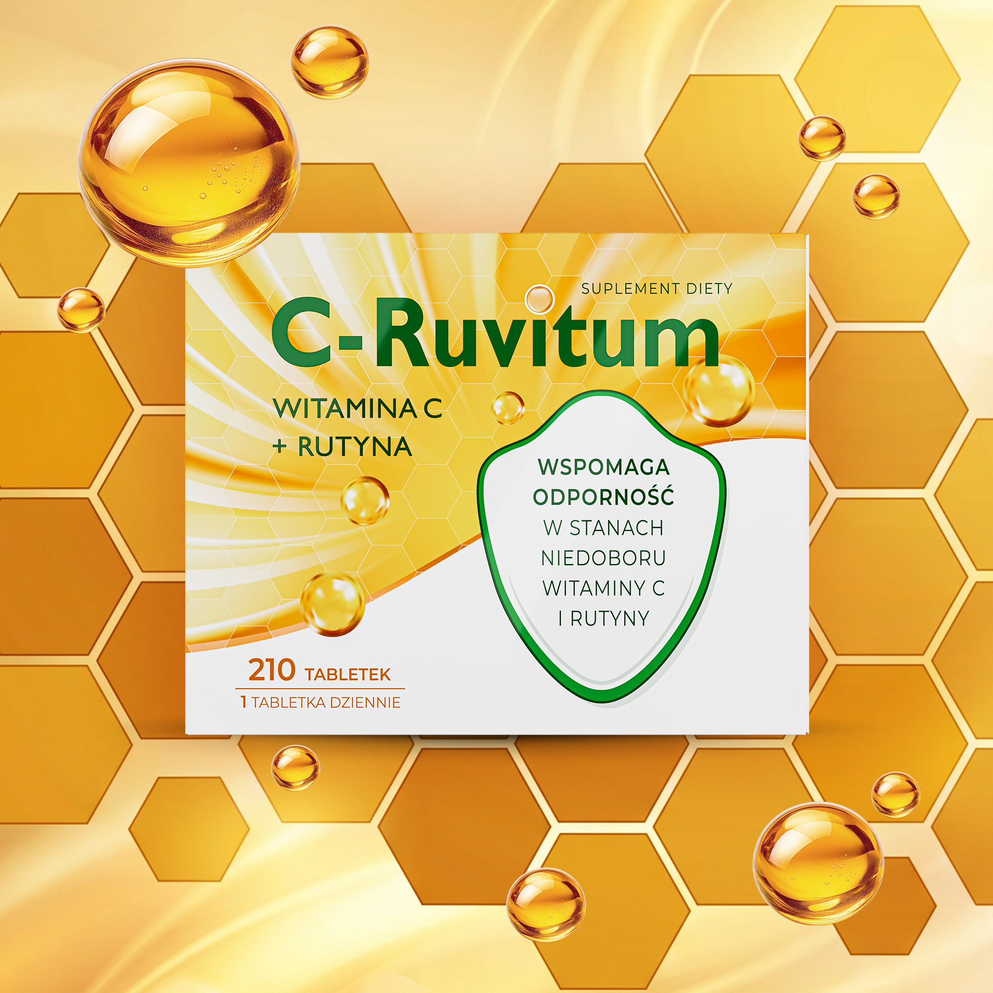 C-Ruvitum Witamina C + Rutyna, tabletki, 210 sztuk