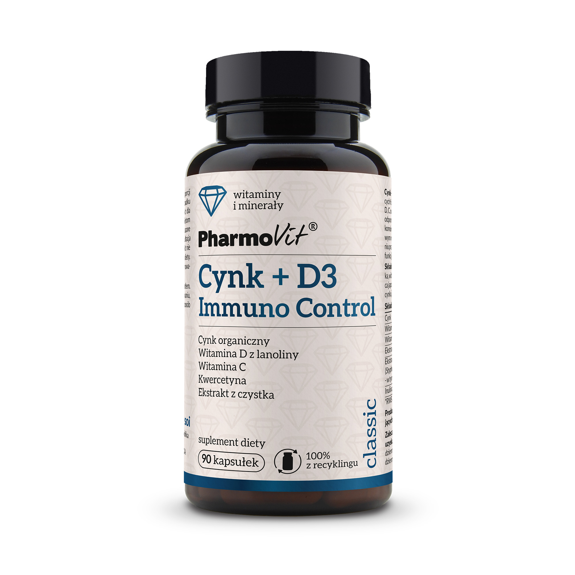 Pharmovit Cynk+D3 Immuno Control, kapsułki, 90 sztuk zdjęcie