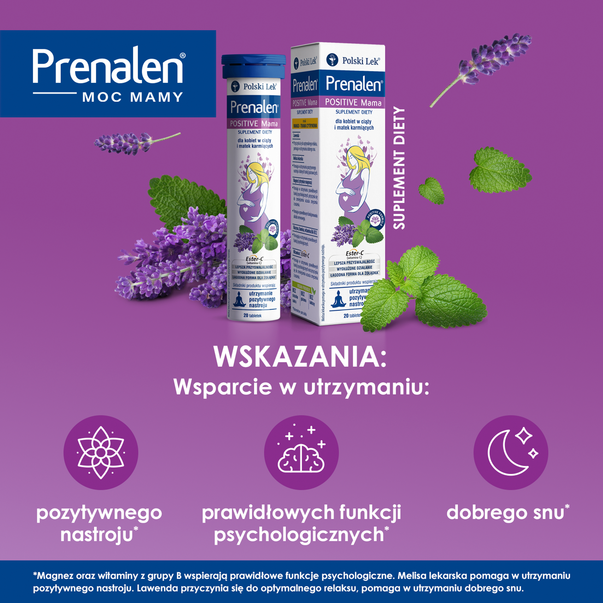 Prenalen Positive Mama, 20 tabletek musujących