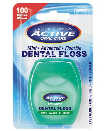 Beauty Formulas Active Oral Care Nić dentystyczna udoskonalona miętowa woskowana z fluorem - 100 m - cena, opinie, właściwości zdjęcie