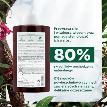 Klorane Wzmocnienie,  włosy przerzedzone, wypadające szampon z Chininą i Organiczną Szarotką, 400 ml