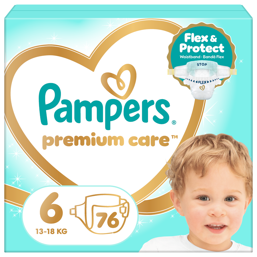 Pampers Premium Care pieluszki rozmiar 6, 13 kg-18 kg, 76 sztuk zdjęcie