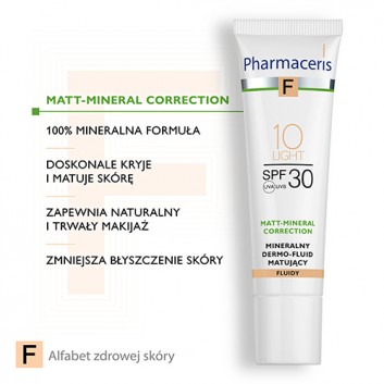 Pharmaceris F mineralny dermo-fluid matujący 10 Light SPF 30 30 ml