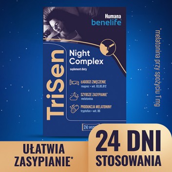 HUMANA Benelife TriSen Night Complex, saszetki, 24 sztuki 