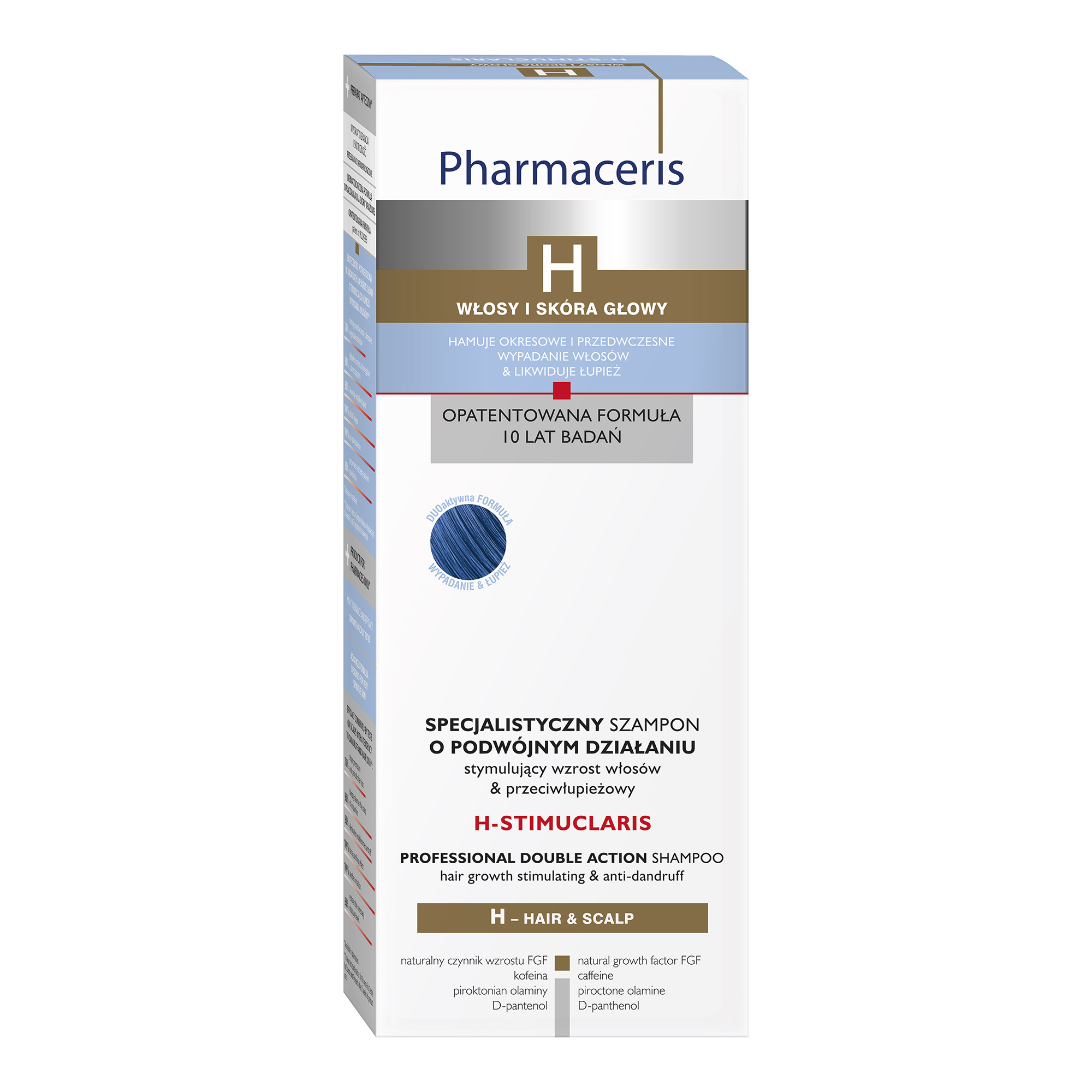 Pharmaceris H-Stimuclaris, specjalistyczny szampon stymulujący wzrost włosów i przeciwłupieżowy, 250 ml zdjęcie