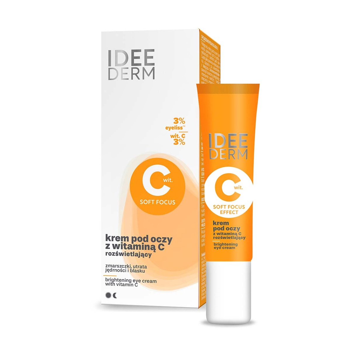 Idee Derm Rozświetlający Krem pod oczy z witaminą C, 15 ml
