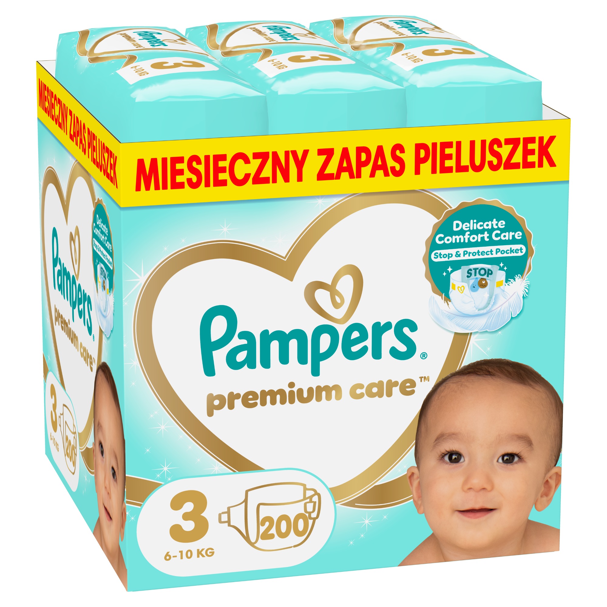 Pampers Premium Care pieluszki rozmiar 3, 6 kg - 10 kg, 200 sztuk zdjęcie