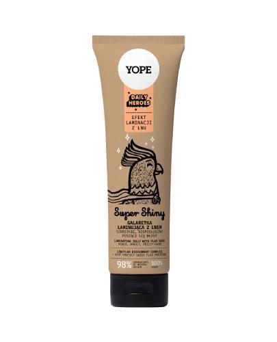 Yope Daily Heroes Super Shiny Galaretka laminująca z lnem do włosów, 140 ml zdjęcie