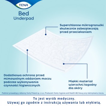 TENA Bed Normal 60 x 60 cm, podkłady, 30 sztuk