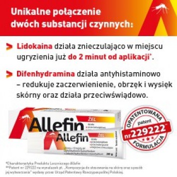 Allefin (20 mg + 10 mg)/g żel 30 g
