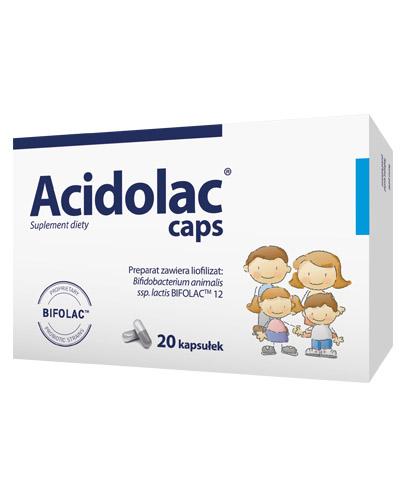 ACIDOLAC  caps - 20 kaps. Na uzupełnienie flory bakteryjnej jelit - cena, opinie, dawkowanie zdjęcie