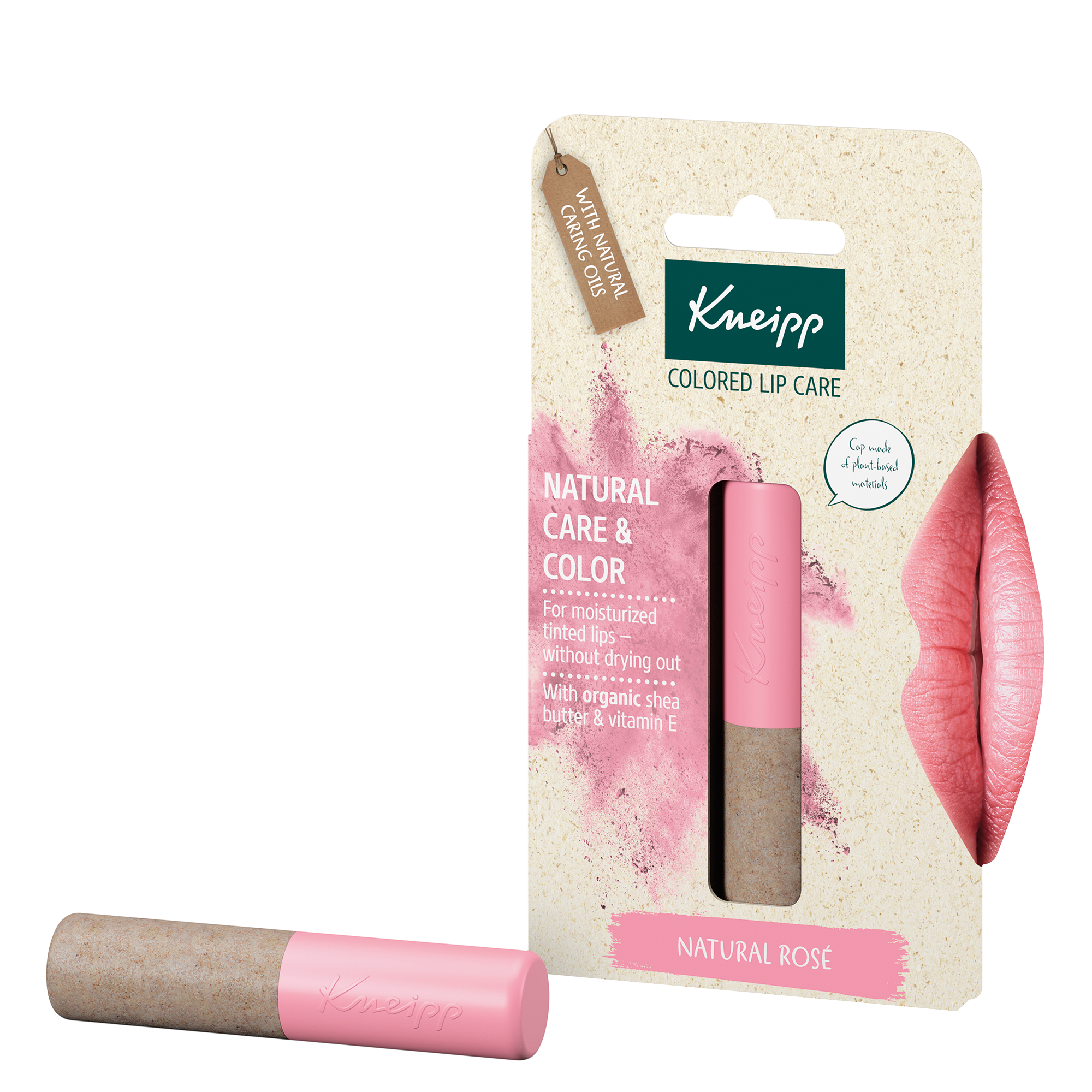 Kneipp Koloryzujący balsam do ust Natural Rose, 3,5 g zdjęcie