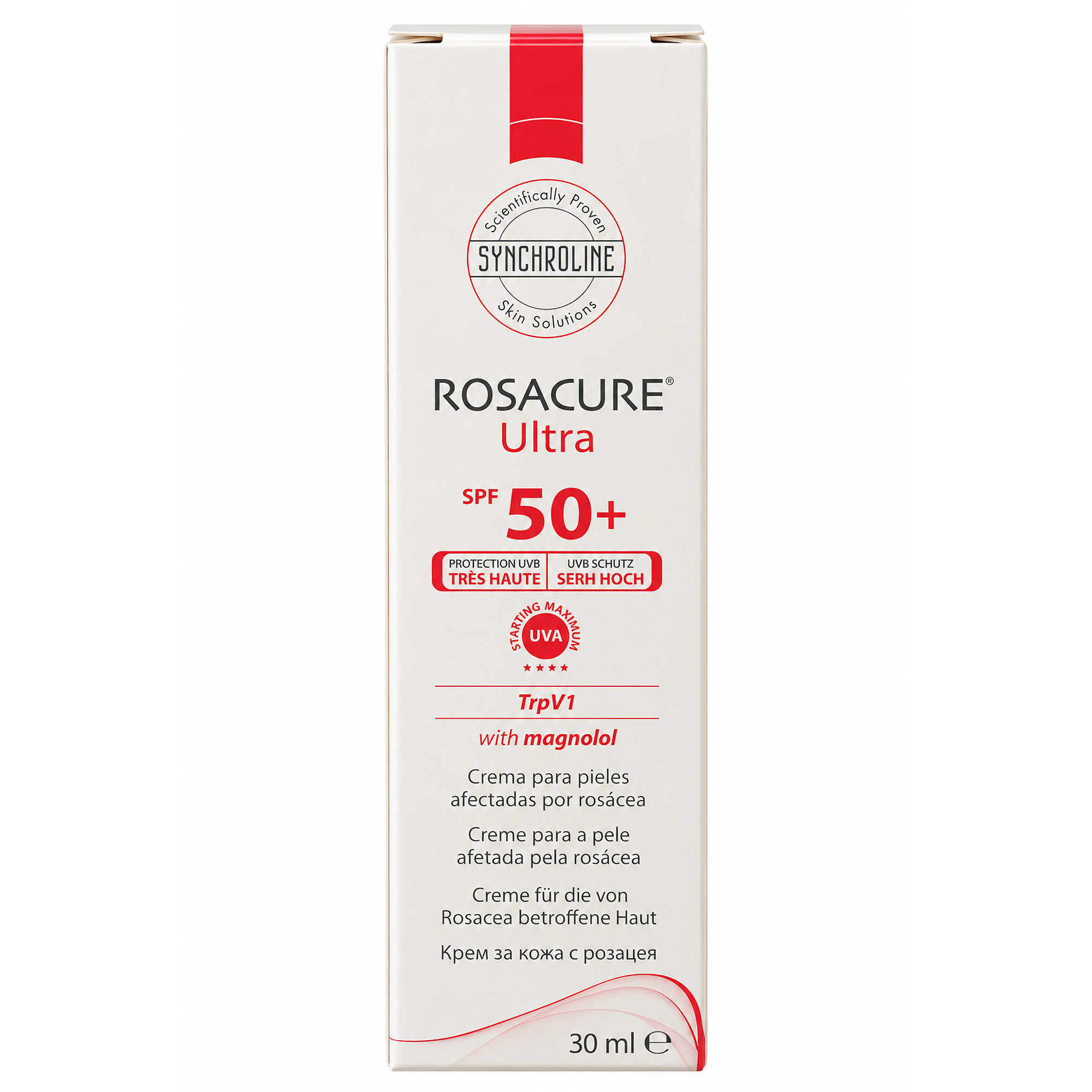 Synchroline Rosacure Ultra SPF50+ Krem do skóry z trądzikiem różowatym, 30 ml