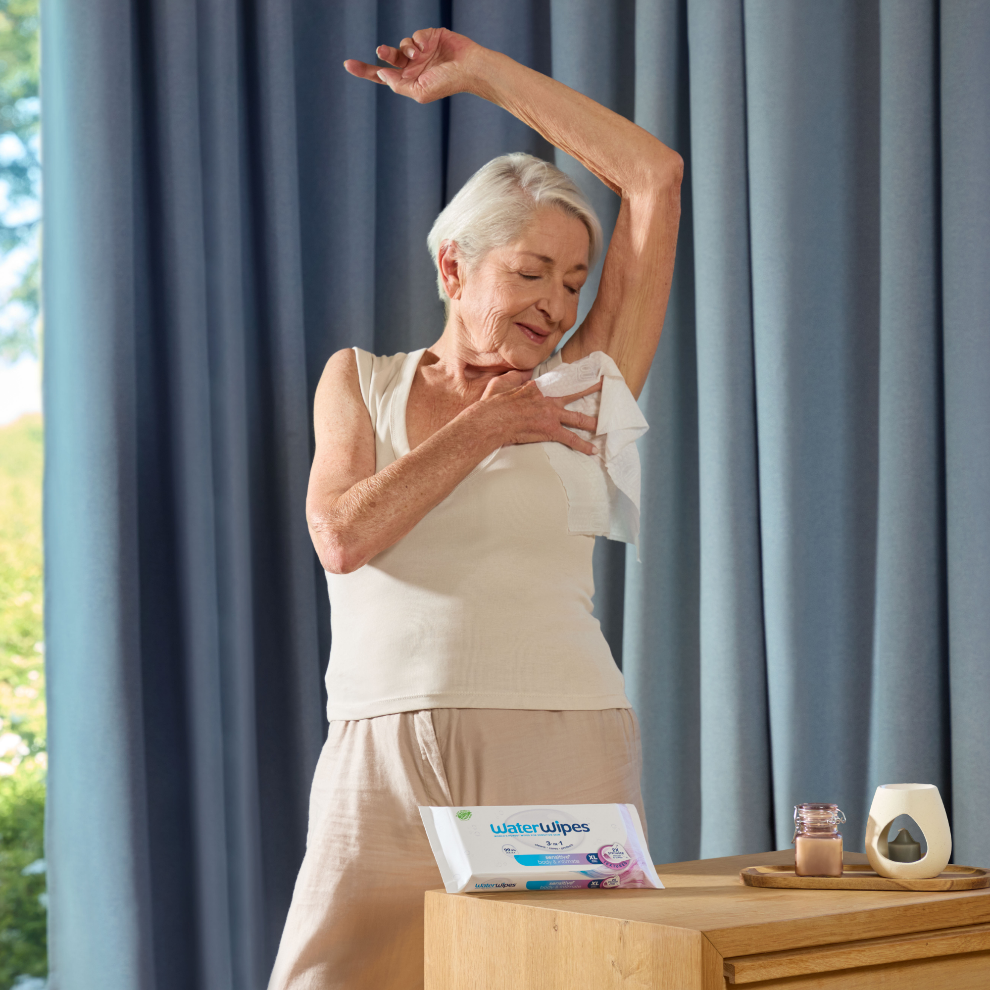 WaterWipes Adult Care, Chusteczki nawilżane dla dorosłych XL 20x30cm, 30 sztuk 