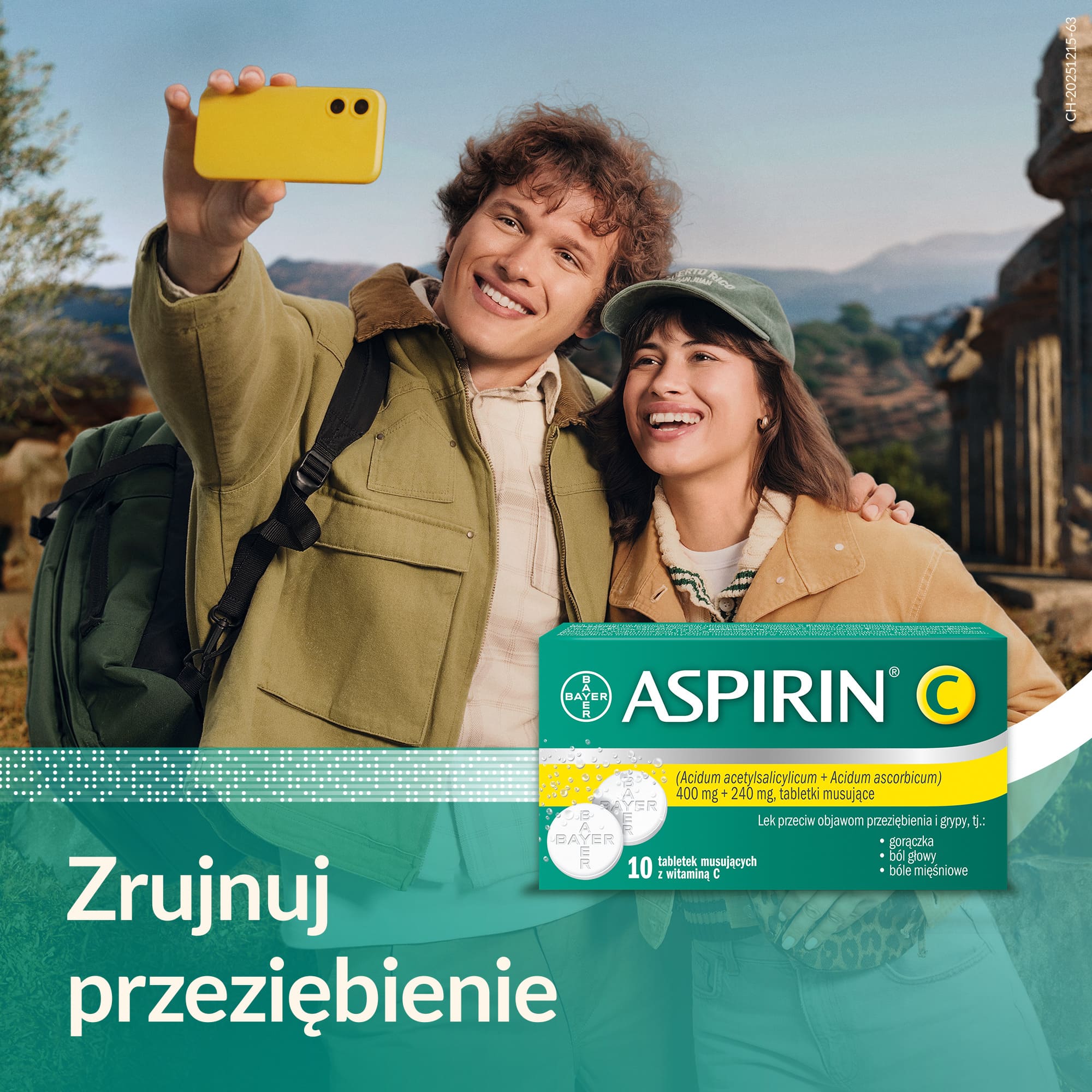 Aspirin C 400 mg + 240 mg 10 tabletek musujących z witaminą C