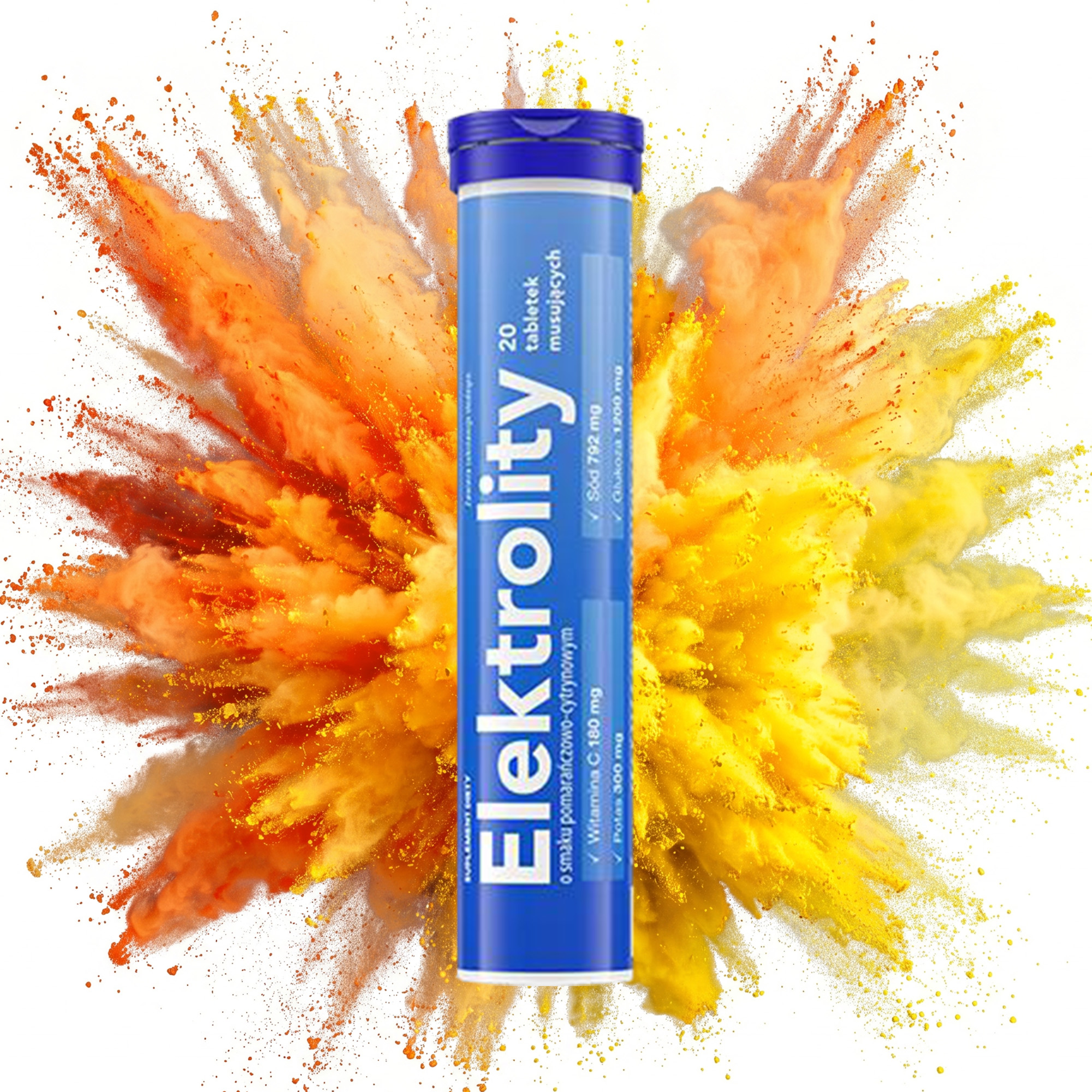Elektrolity smak pomarańczowo-cytrynowy, 20 tabletek musujących