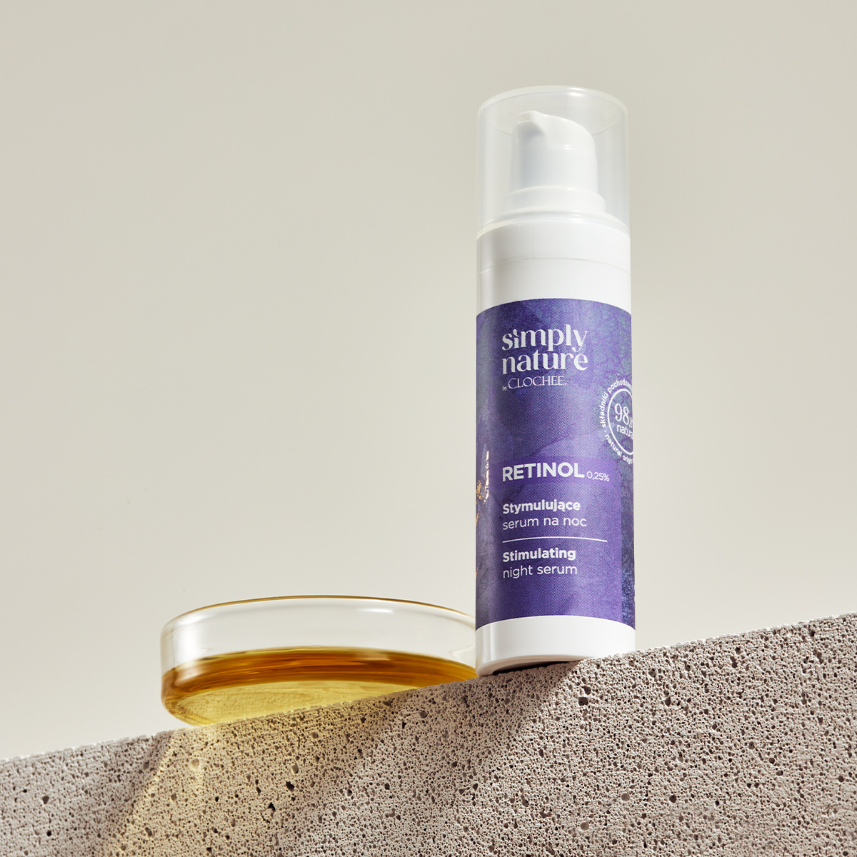 Clochee Simply Nature Stymulujące serum na noc, 30 ml