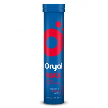 Oryal Max o smaku malinowym 15 tabletek musujących