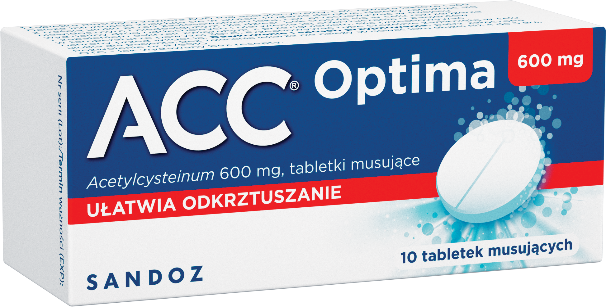 ACC Optima, 600 mg, tabletki musujące, 10 sztuk zdjęcie