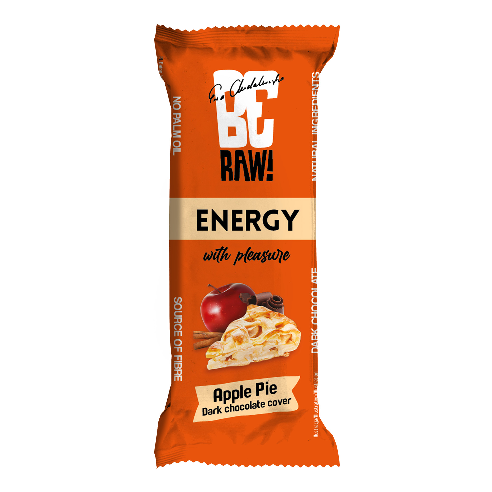 BeRAW! Energy Baton energetyczny Apple Pie, szarlotka, gorzka czekolada, 40 g zdjęcie