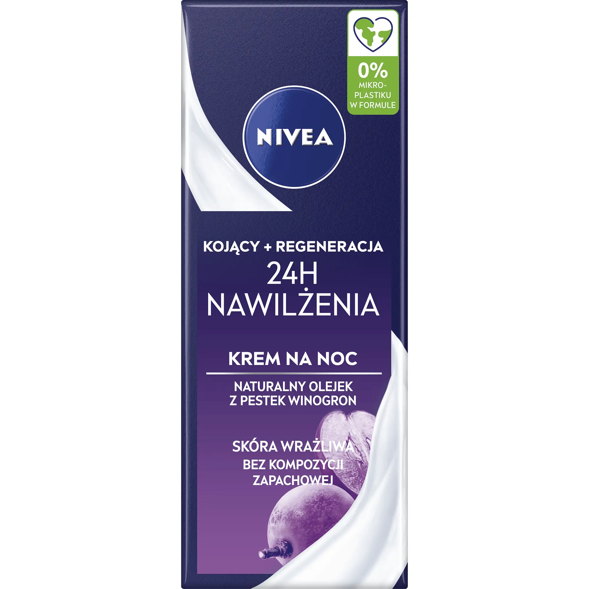 Nivea 24H Nawilżenia Kojący+ Regeneracja, krem na noc, 50 ml zdjęcie