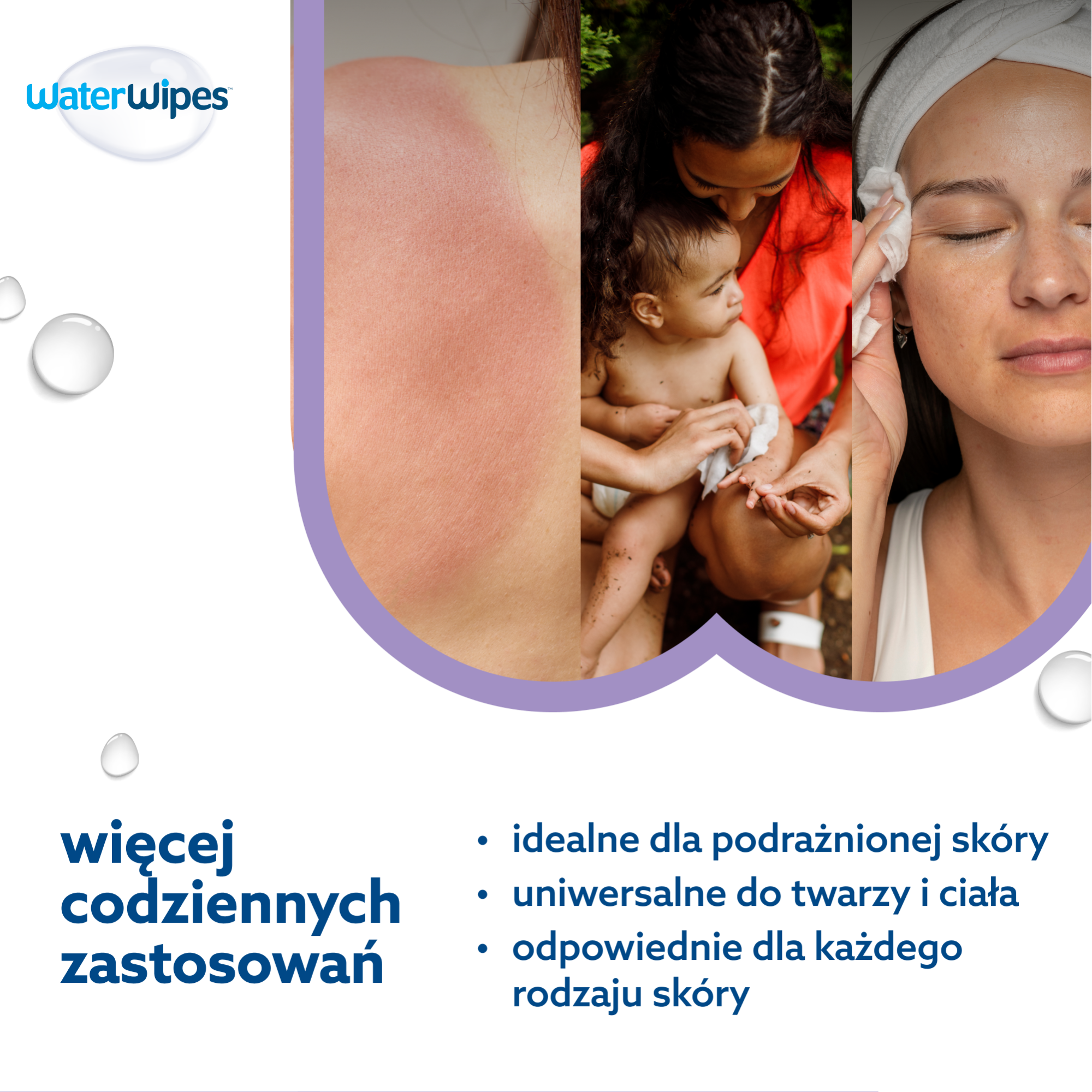 WaterWipes Soothing Clean, Chusteczki nawilżane dla dzieci z ekstraktem z lawendy, 60 sztuk