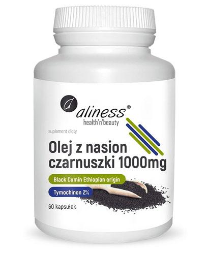 ALINESS Olej z nasion czarnuszki 1000 mg - 60 kaps - cena, wskazania zdjęcie