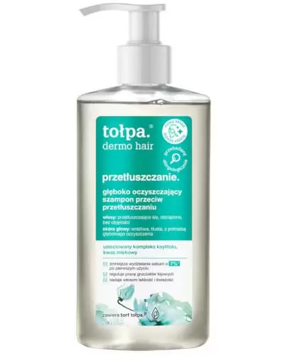 Tołpa Dermo Hair Przetłuszczanie głęboko oczyszczający szampon przeciw przetłuszczaniu 250 ml zdjęcie