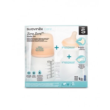 Suavinex Care Zero Zero Starter Set Zestaw Butelka antykolkowa - 180 ml – 1 szt. - cena, opinie, właściwości