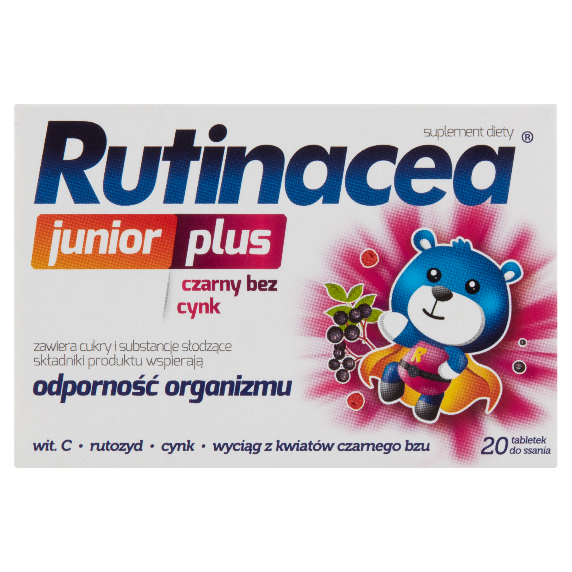 Rutinacea junior plus, tabletki do ssania, 20 sztuk zdjęcie