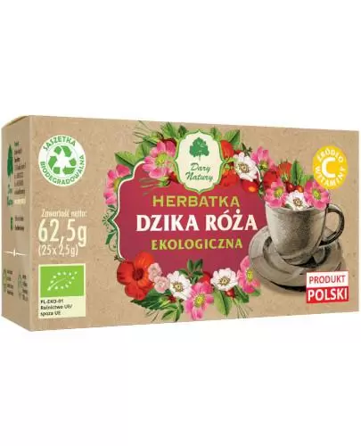 Dary Natury herbatka dzika róża ekologiczna 25 saszetek zdjęcie
