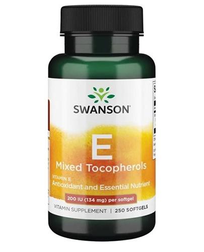 Swanson Naturalna Witamina E 200IU - 250 kaps. - cena, opinie, właściwości zdjęcie
