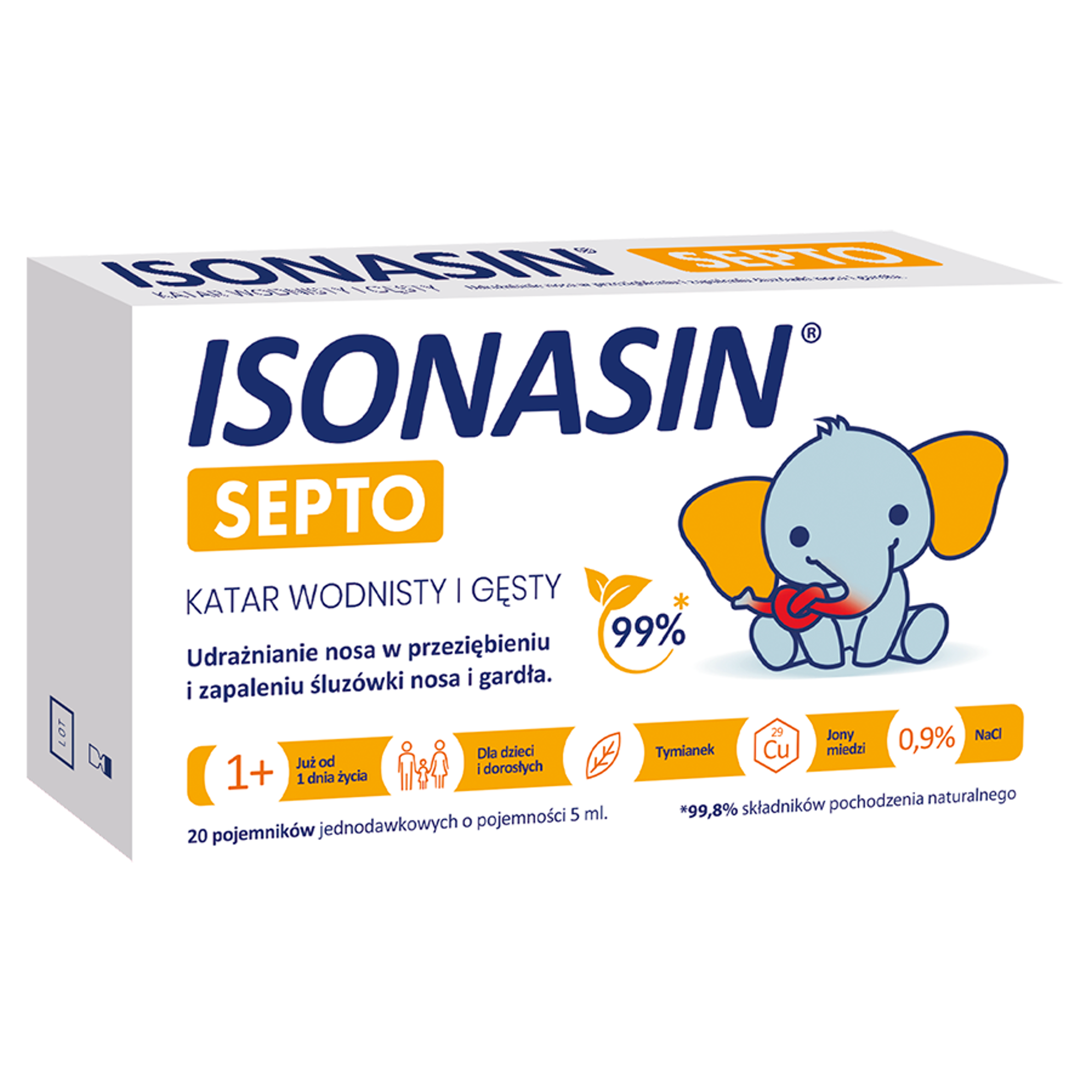 Isonasin Septo katar wodnisty i gęsty 20x 5 ml zdjęcie