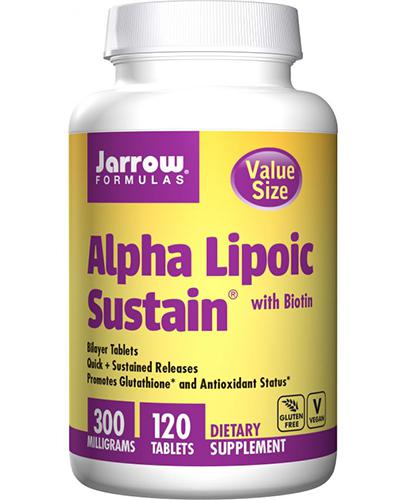 Jarrow Formulas  Alpha Lipoic Sustain with Biotin 300 mg - 120 tabl. - cena, opinie, dawkowanie zdjęcie