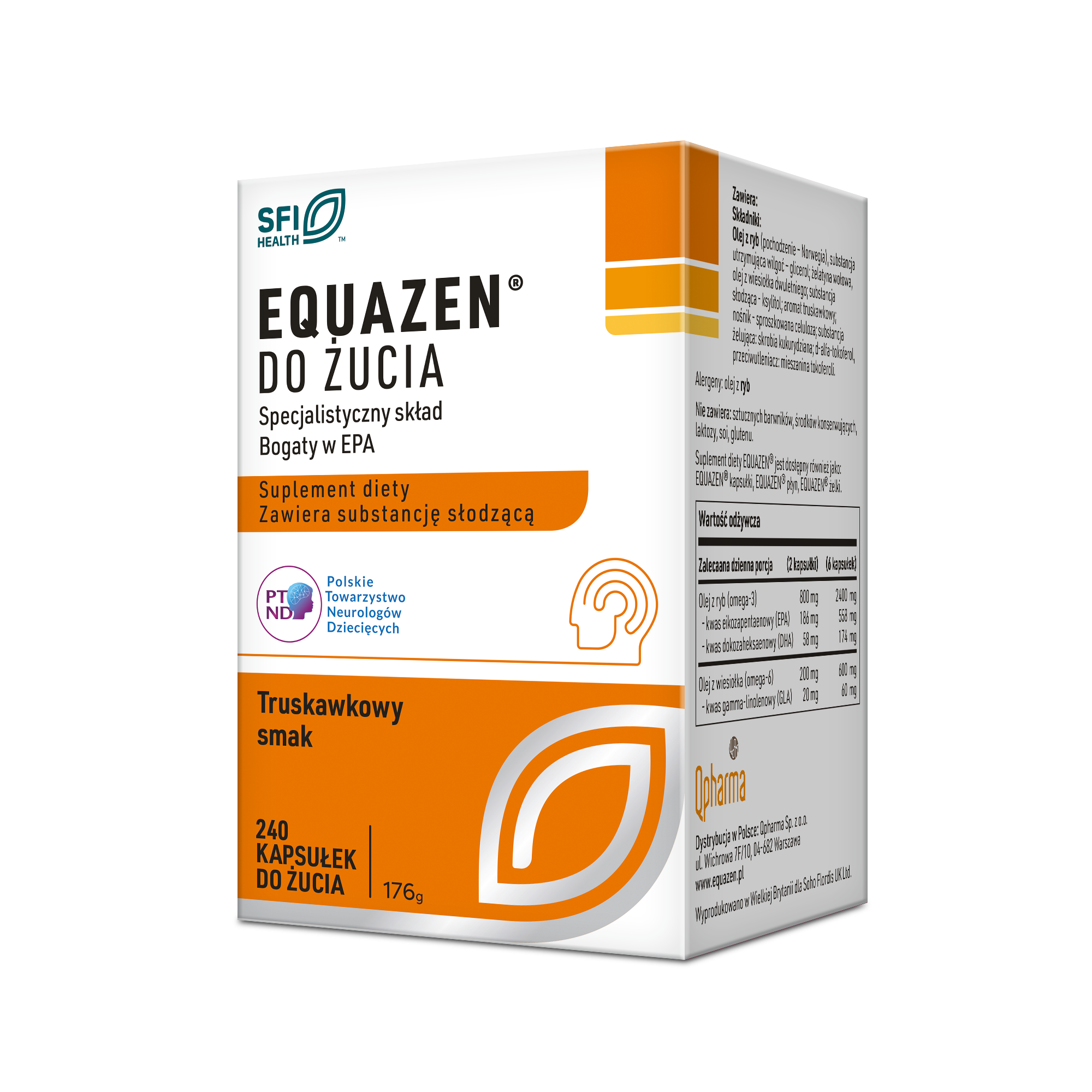 Equazen do żucia, truskawkowy smak, 240 kapsułek zdjęcie