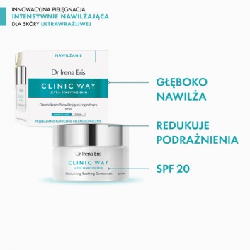 Dr Irena Eris CLINIC WAY Krem nawilżająco-łagodzący SPF20 na dzień - 50 ml 