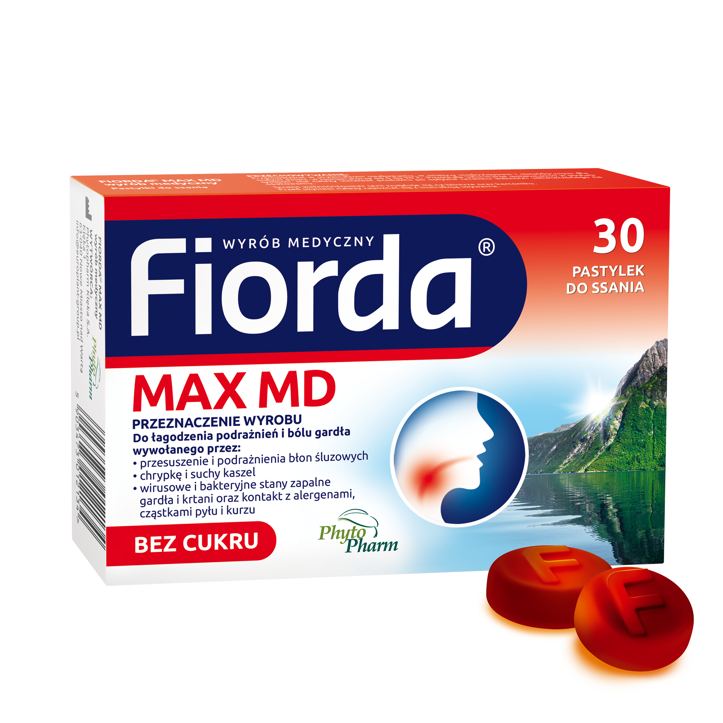 Fiorda Max MD, pastylki do ssania, 30 sztuk zdjęcie