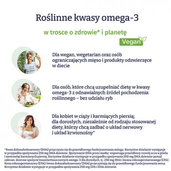 Naturelle Omega-3 z alg 90 kapsułek wegańskich