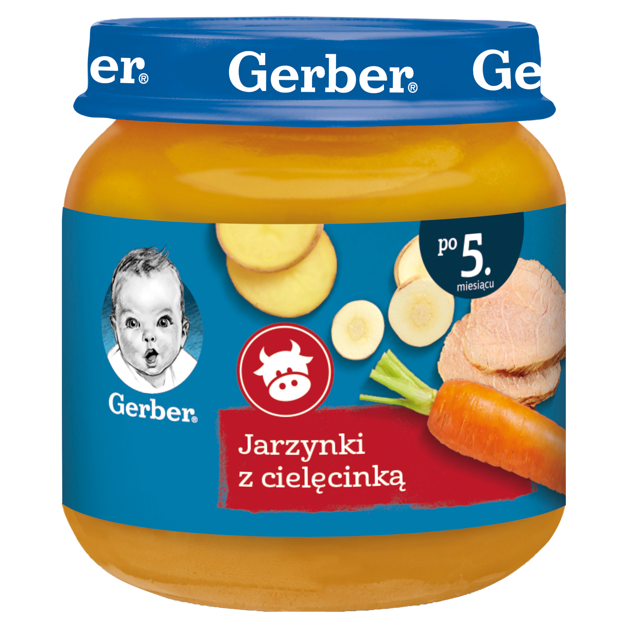 GERBER Obiadek jarzynki z cielęcinką po 5 miesiącu - 125 g zdjęcie