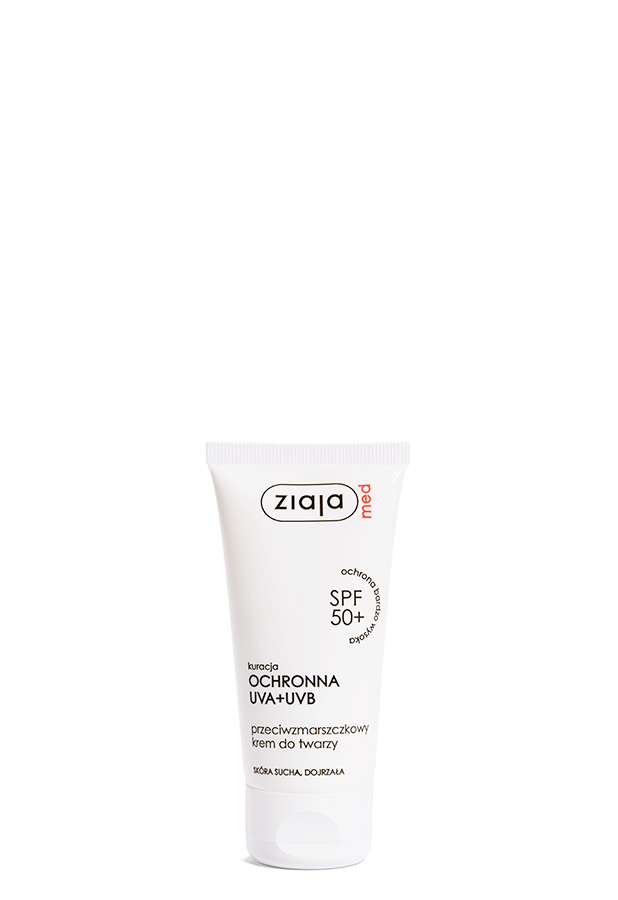 ZIAJA KURACJA OCHRONNA UVA + UVB Przeciwzmarszczkowy krem do twarzy SPF 50+ - 50 ml zdjęcie