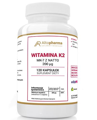 Altopharma Witamina K2 MK-7 z natto 200 µg - 120 kaps. - cena, opinie, stosowanie zdjęcie