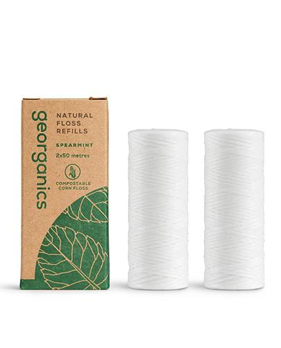 Georganics, Naturalna Nić Dentystyczna Spearmint Refill, 2 x 50 m zdjęcie