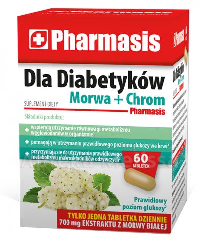 PHARMASIS Dla Diabetyków Morwa + Chrom - 60 tabl. zdjęcie