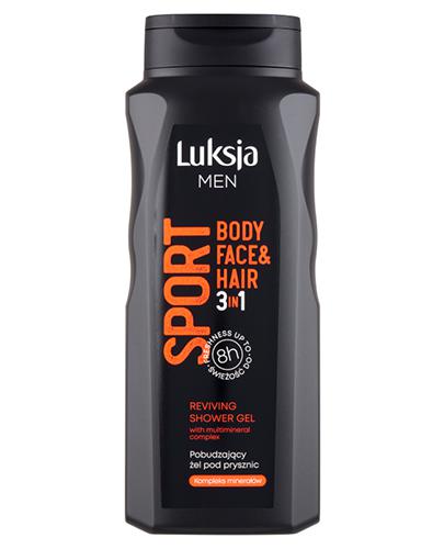 Luksja Men Sport Żel pod prysznic 3 w 1, 500 ml cena, opinie, skład zdjęcie