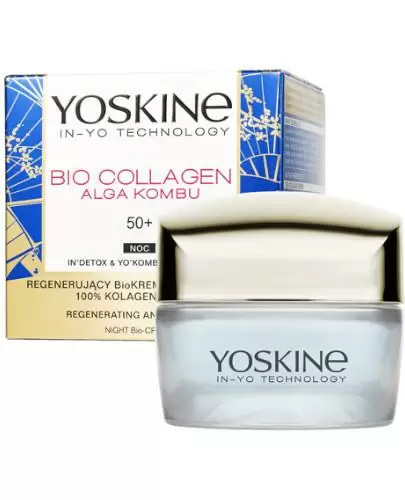 Yoskine Bio Collagen Alga Kombu 50+ regenerujący bio-krem na zmarszczki na noc 50 ml zdjęcie