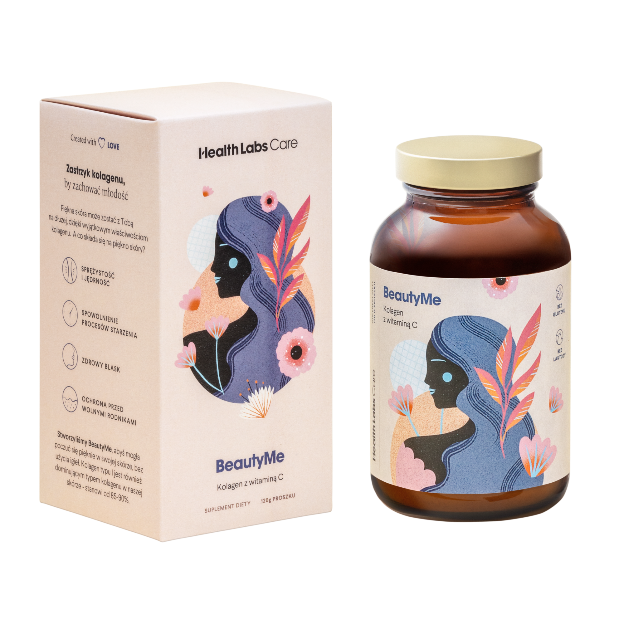 Health Labs Care, BeautyMe Kolagen z witaminą C, proszek, 30 porcji