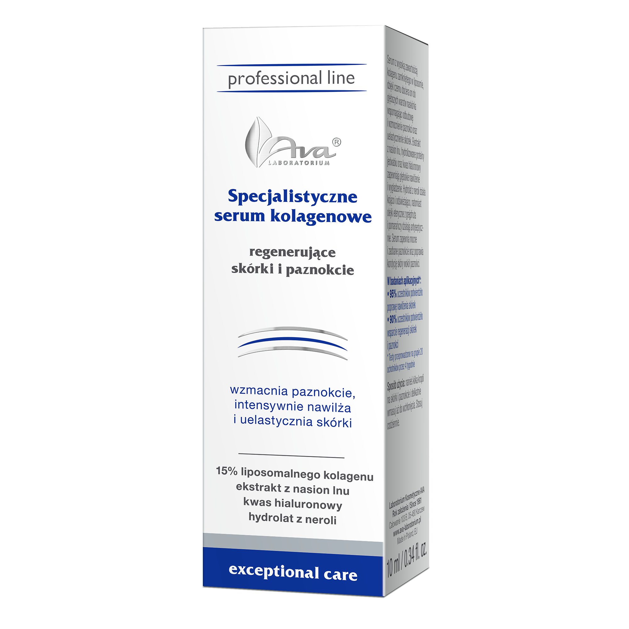 Ava Professional Line, specjalistyczne serum kolagenowe regenerujące skórki i paznokcie, 30 ml