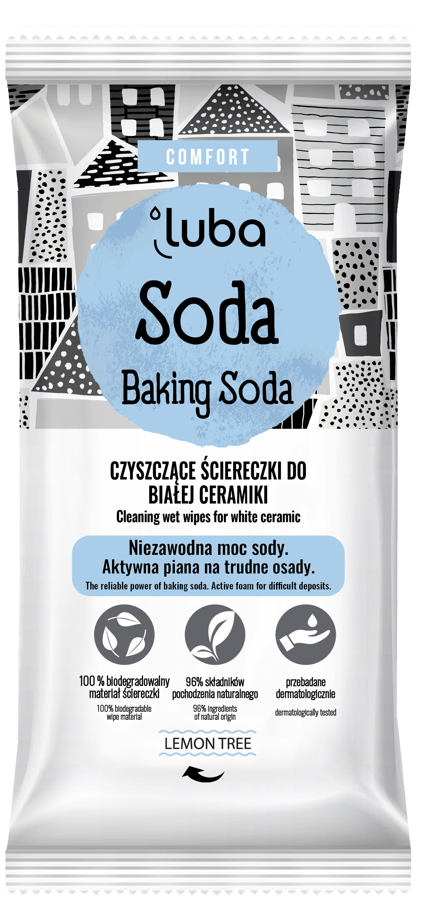 Luba Comfort Soda, Ściereczki do armatury i ceramiki łazienkowej, 24 sztuki zdjęcie
